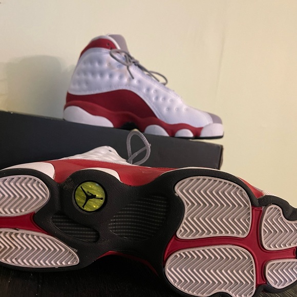 Gently worn, no creases, good condition Air Jordan Nike-13 Retro, Grey Toe. - Picture 7 of 9